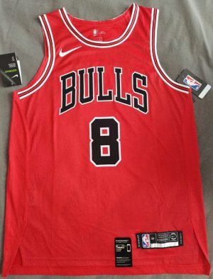 Chicago Bulls Jersey Lavine 8 Red player version